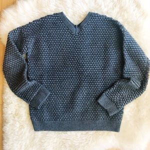 VINCE Kids Knitted Gray Heather Scale Sweater